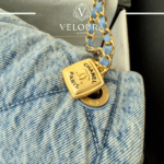 Denim Chain Bag – Vintage Quilted Chic Style