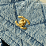 Denim Chain Bag – Vintage Quilted Chic Style