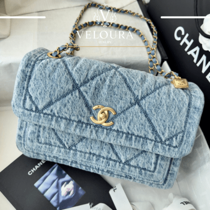 Denim Chain Bag – Vintage Quilted Chic Style