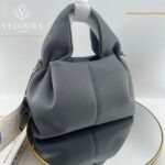 Dumpling Style Handbag – Minimalist Elegant Grey Bag - Image 7