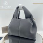 Dumpling Style Handbag – Minimalist Elegant Grey Bag - Image 8