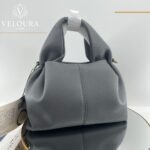 Dumpling Style Handbag – Minimalist Elegant Grey Bag - Image 9