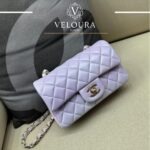 Glossy Mini Bag – Embossed Leather Elegant Style