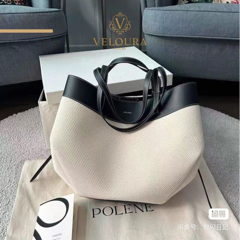 Minimal Canvas Tote Bag – Elegant Large Shoulder Bag