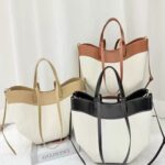 Minimal Canvas Tote Bag – Elegant Large Shoulder Bag - Image 2