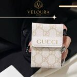 Monogram Chic Card Wallet – Slim Luxury Leather Wallet - Image 3