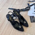 Luxury Mid Heel Sandals صندل كعب متوسط شيك حريمي بحزام كاحل أنيق