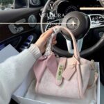 Embroidered Bucket Bag – Elegant Women Luxury Handbag with Silk Scarf Detail - Image 6