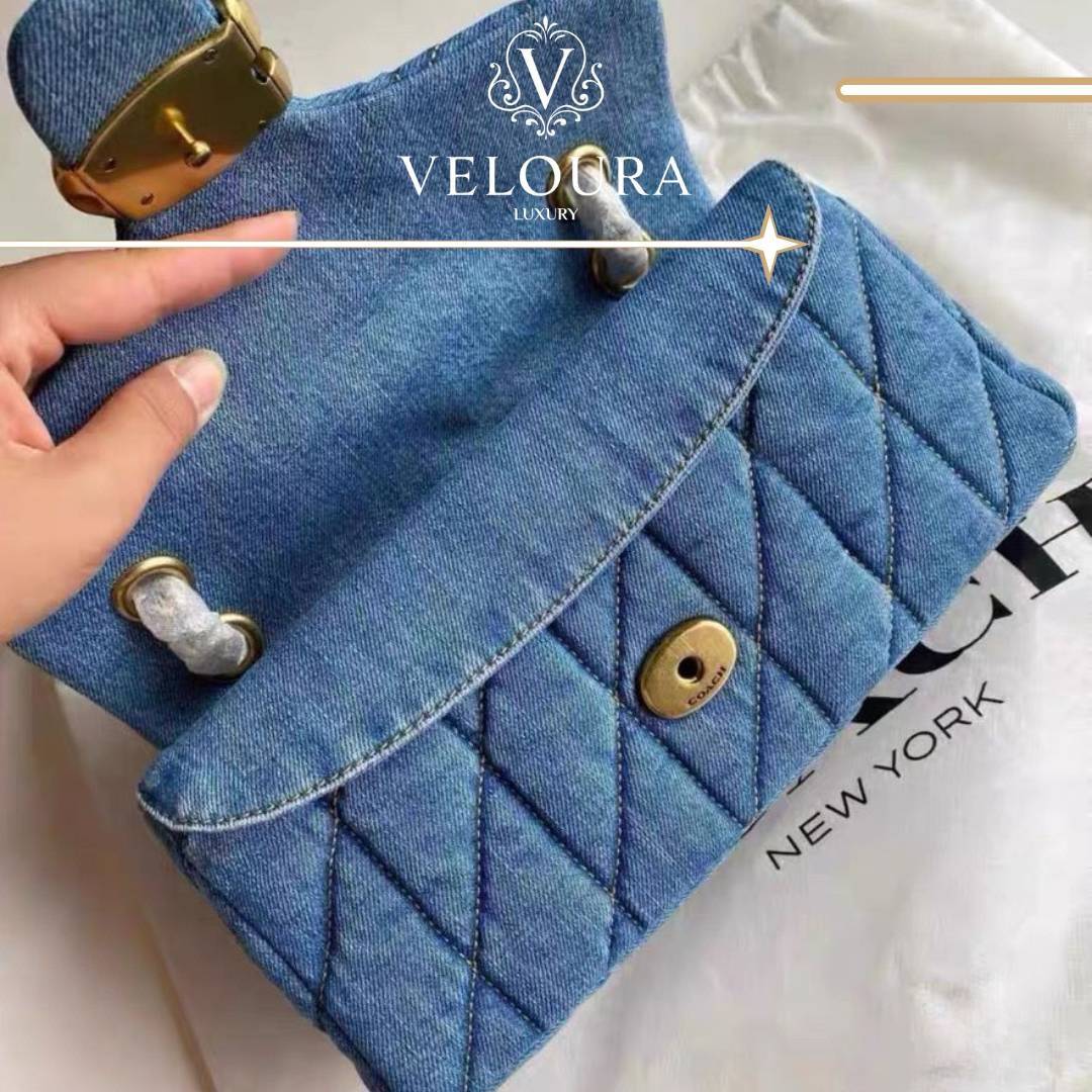 Denim Tabby Shoulder Bag شنطة تابي جينز شيك حريمي كتف كاجوال فاخر