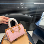 Pink Signature Monogram Speedy 20 Bag – Elegant Structured Top Handle Bag - Image 8