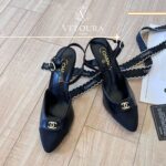 Luxury Mid Heel Sandals – Elegant Pointed Toe Ankle Strap Shoes - Image 8