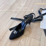 Luxury Mid Heel Sandals – Elegant Pointed Toe Ankle Strap Shoes - Image 7