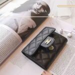Quilted Card Wallet – Luxury Slim Leather Card Holder محفظة كروت مبطنة شيك – محفظة جلد رفيعة فاخرة