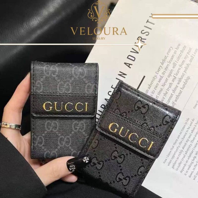 Monogram Card Wallet – Luxury Compact Leather Card Holder محفظة كروت مونوجرام شيك