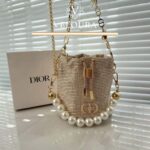 Mini Woven Bucket Bag – Elegant Chain Crossbody Bag - Image 6